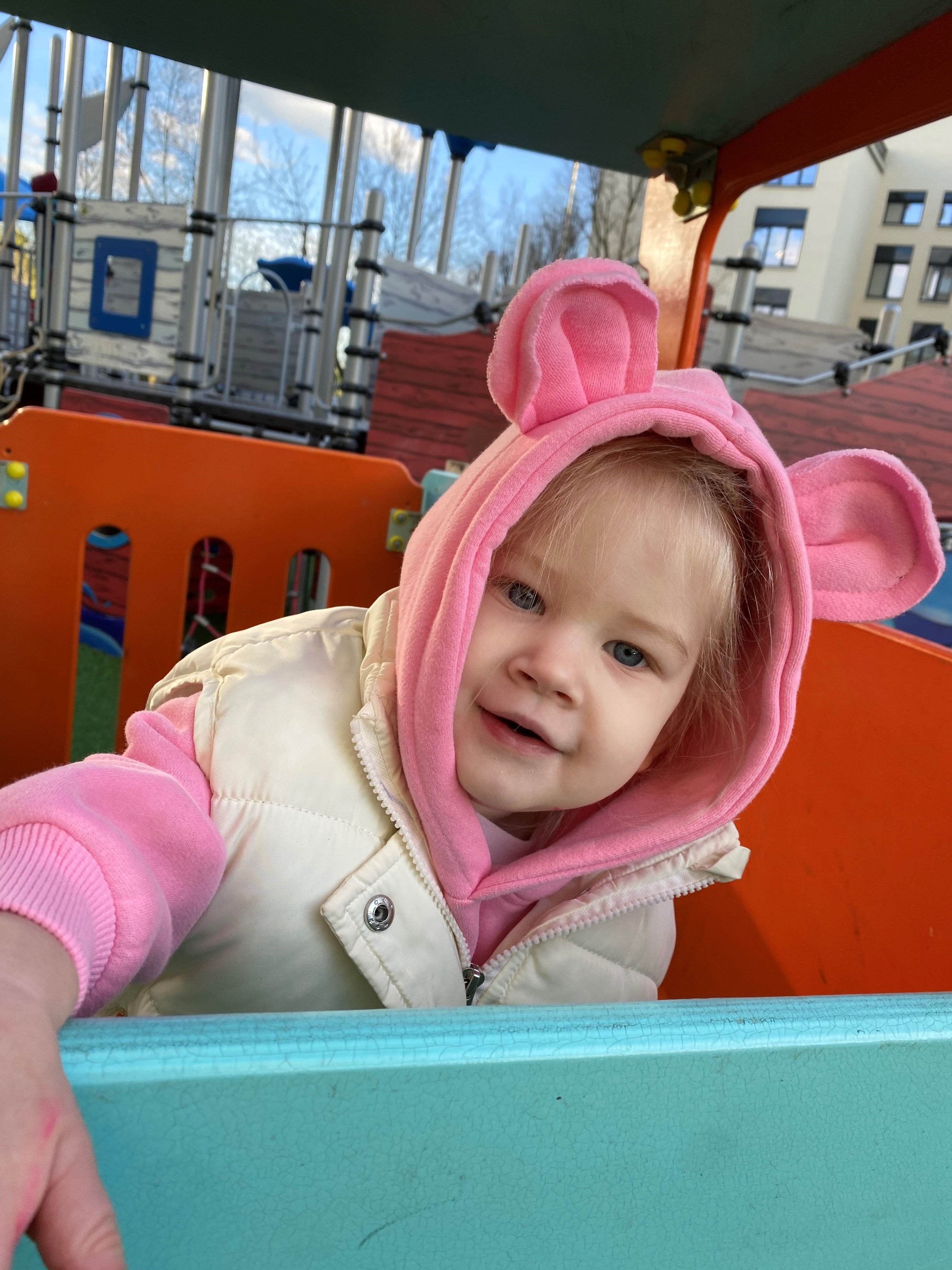 Karina with bunny ears