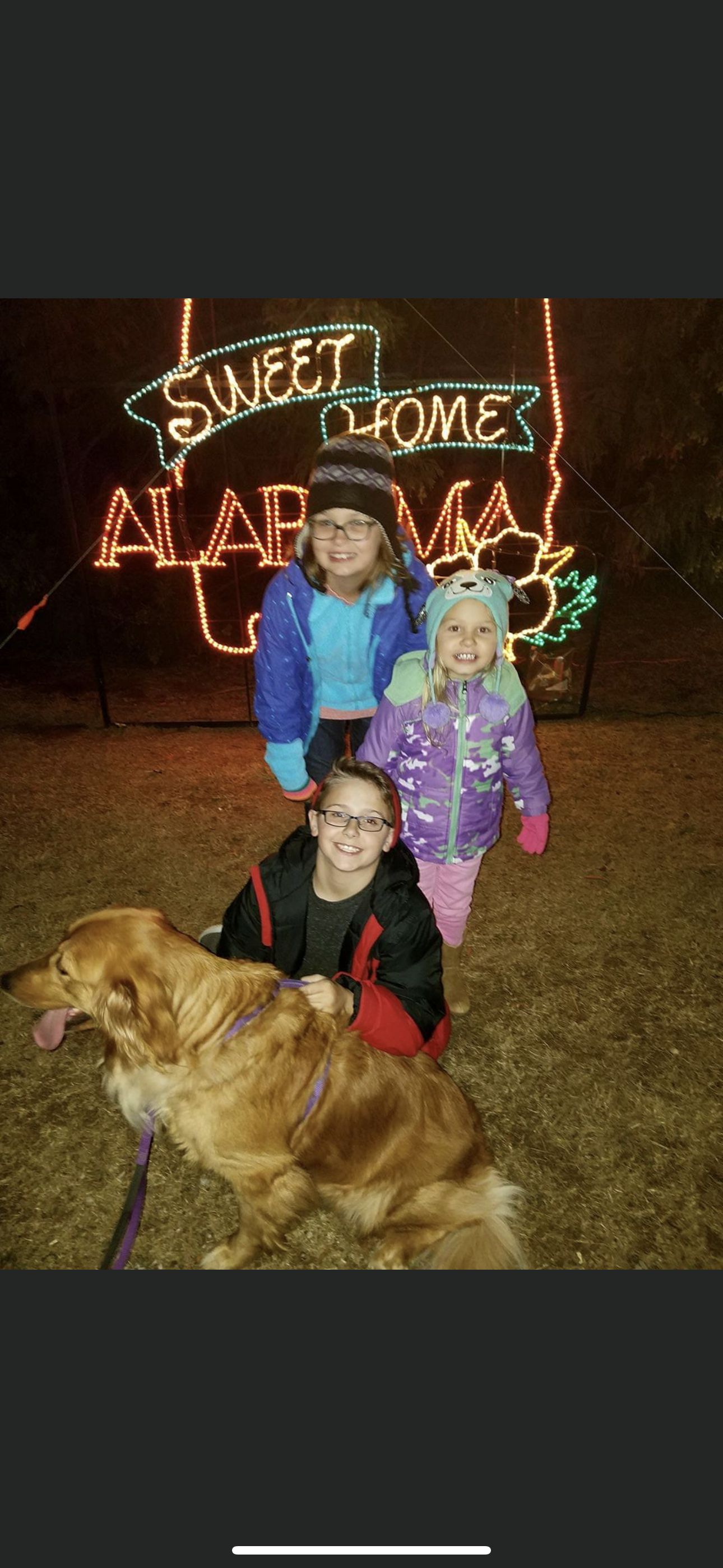 Kyndall with siblings and dog